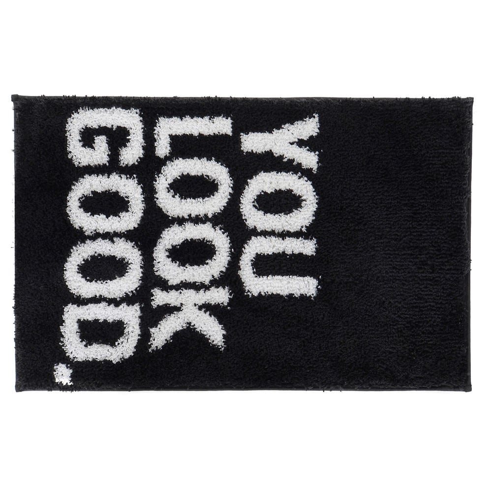 Carpet DKD Home Decor You Look Good Black Microfibre (50 x 80 x 80 cm)_2