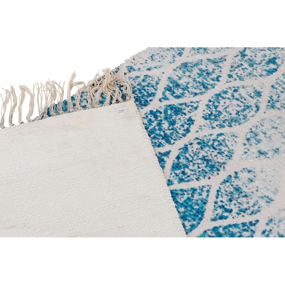 Carpet DKD Home Decor Blue Cotton Chenille (60 x 240 x 1 cm)_4