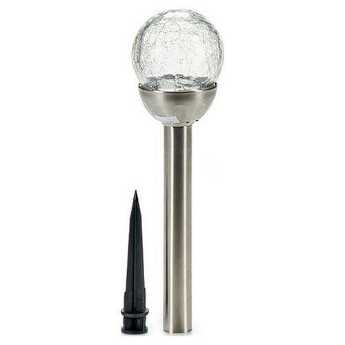 Lampe med lyspæreform Sølv Metal Krystal Plastik (7,5 x 38 x 7,5 cm)_1