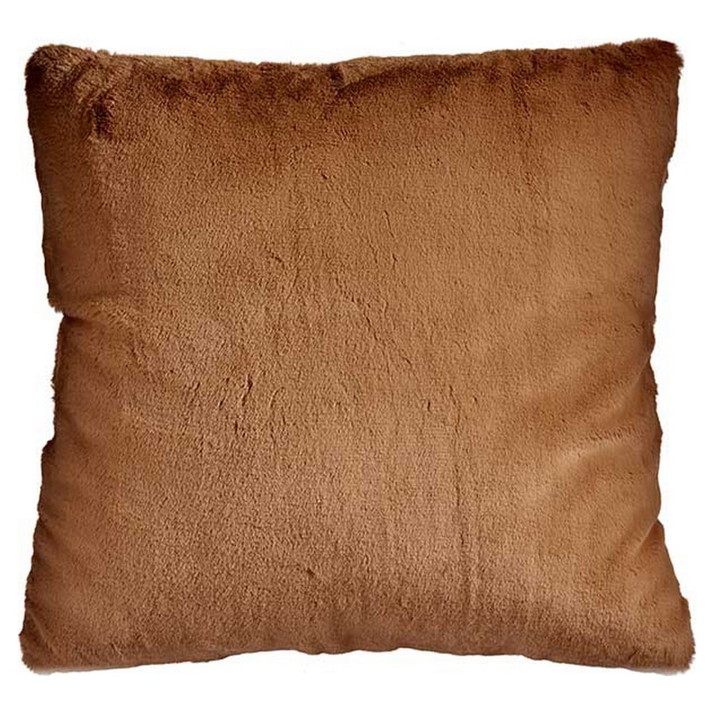 Cushion With hair Brown Synthetic Leather (60 x 2 x 60 cm)_3