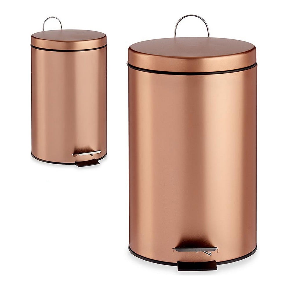 Pedal bin Metal Copper Plastic 7 L (20,5 x 30,5 x 26 cm)_3