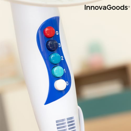 InnovaGoods Ventilator med Fod ø 40 cm 50W Hvid Blå_1