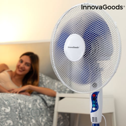 InnovaGoods Ventilator med Fod ø 40 cm 50W Hvid Blå_2