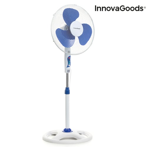 InnovaGoods Ventilator med Fod ø 40 cm 50W Hvid Blå_0