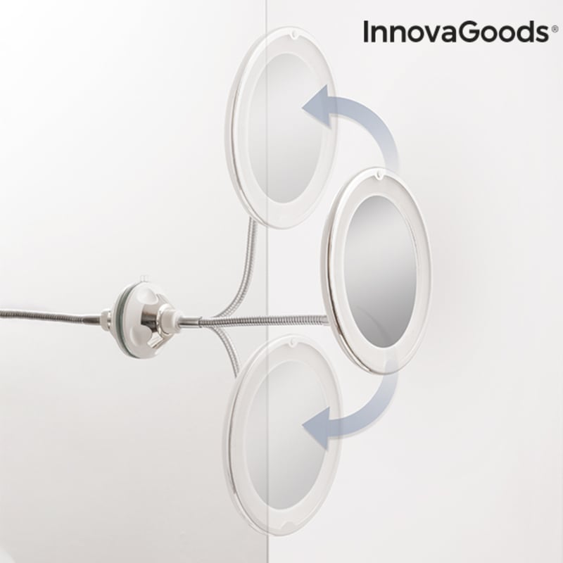 LED magnifying mirror with Flexible Arm and Suction Pad Mizoom InnovaGoods_20