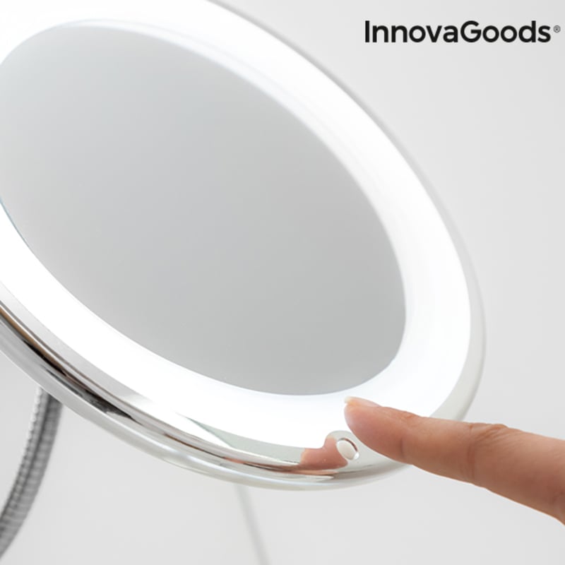 LED magnifying mirror with Flexible Arm and Suction Pad Mizoom InnovaGoods_33