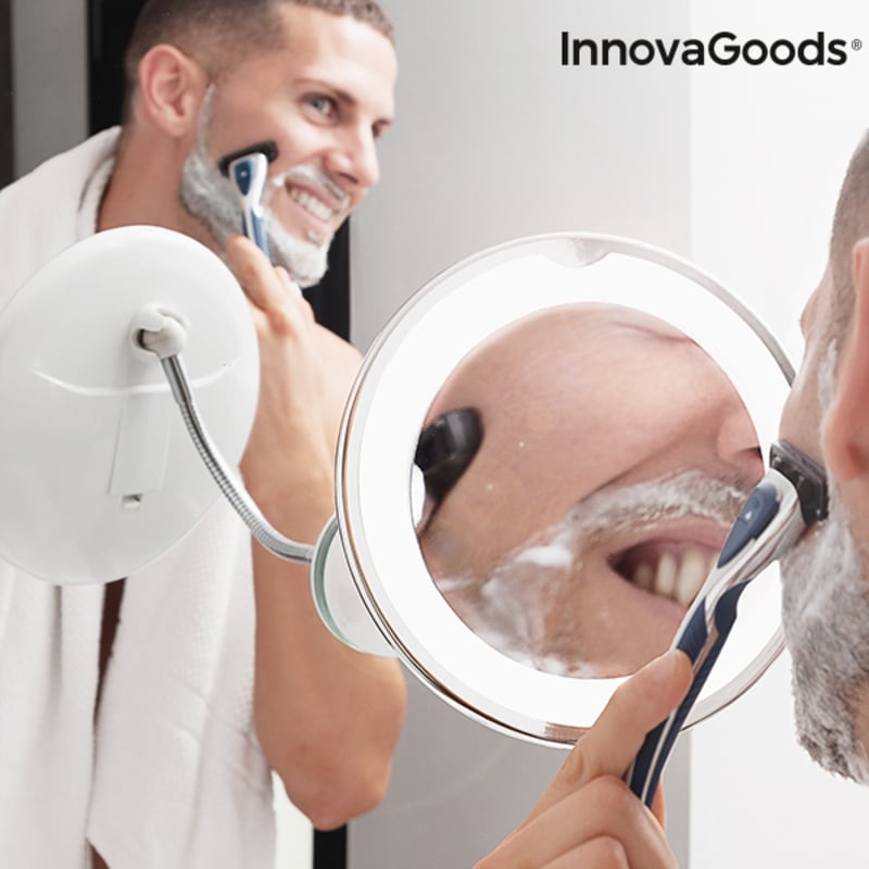 LED magnifying mirror with Flexible Arm and Suction Pad Mizoom InnovaGoods_38