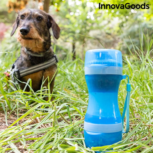 Flaske med beholder til vand og mad til kæledyr 2 i 1 Pettap InnovaGoods_2