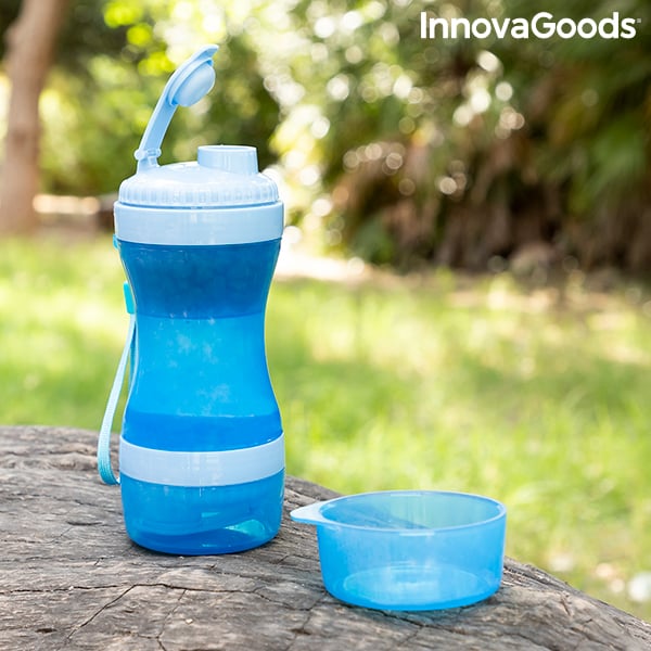 2-in-1 bottle with water and food containers for pets Pettap InnovaGoods_27