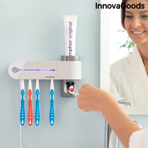 UV-steriliseringsapparat til tandbørster med holder og tandpasta beholder Smiluv InnovaGoods_20