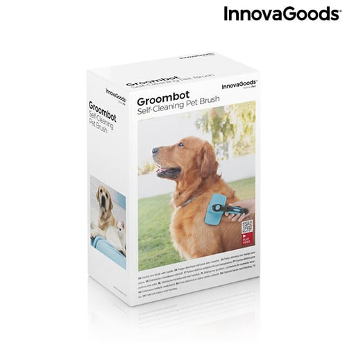 Rensebørste til kæledyr med optrækkelige børster Groombot InnovaGoods_8