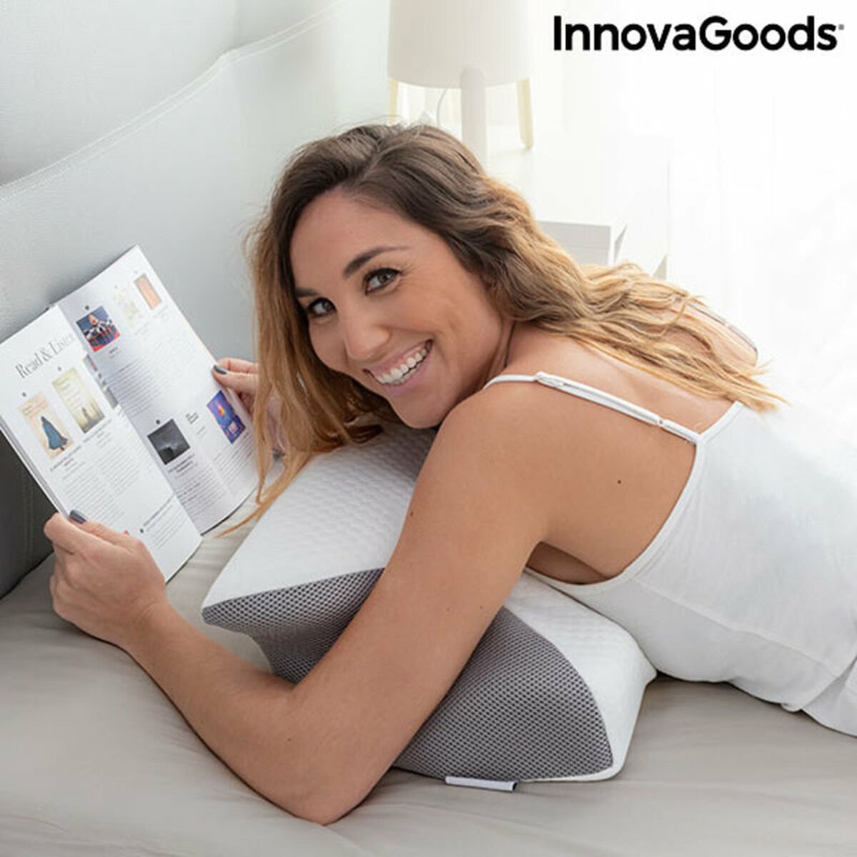 Viscoelastic Neck Pillow with Ergonomic Contours Conforti InnovaGoods_28