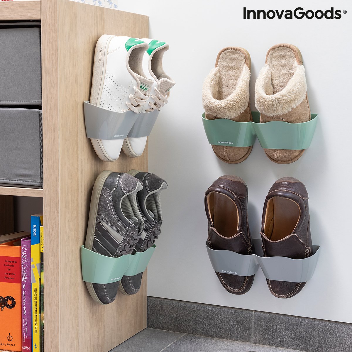 Adhesive Shoe Holders Shohold InnovaGoods Pack of 4 units_3