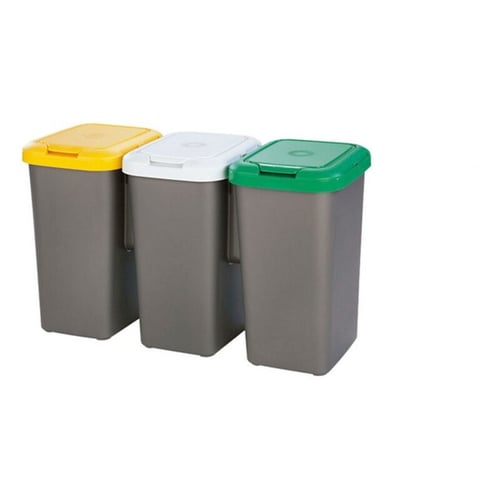 Affaldsspand til genbrug Tontarelli Plastik Grå (77 X 32 x 47,5 cm)_1