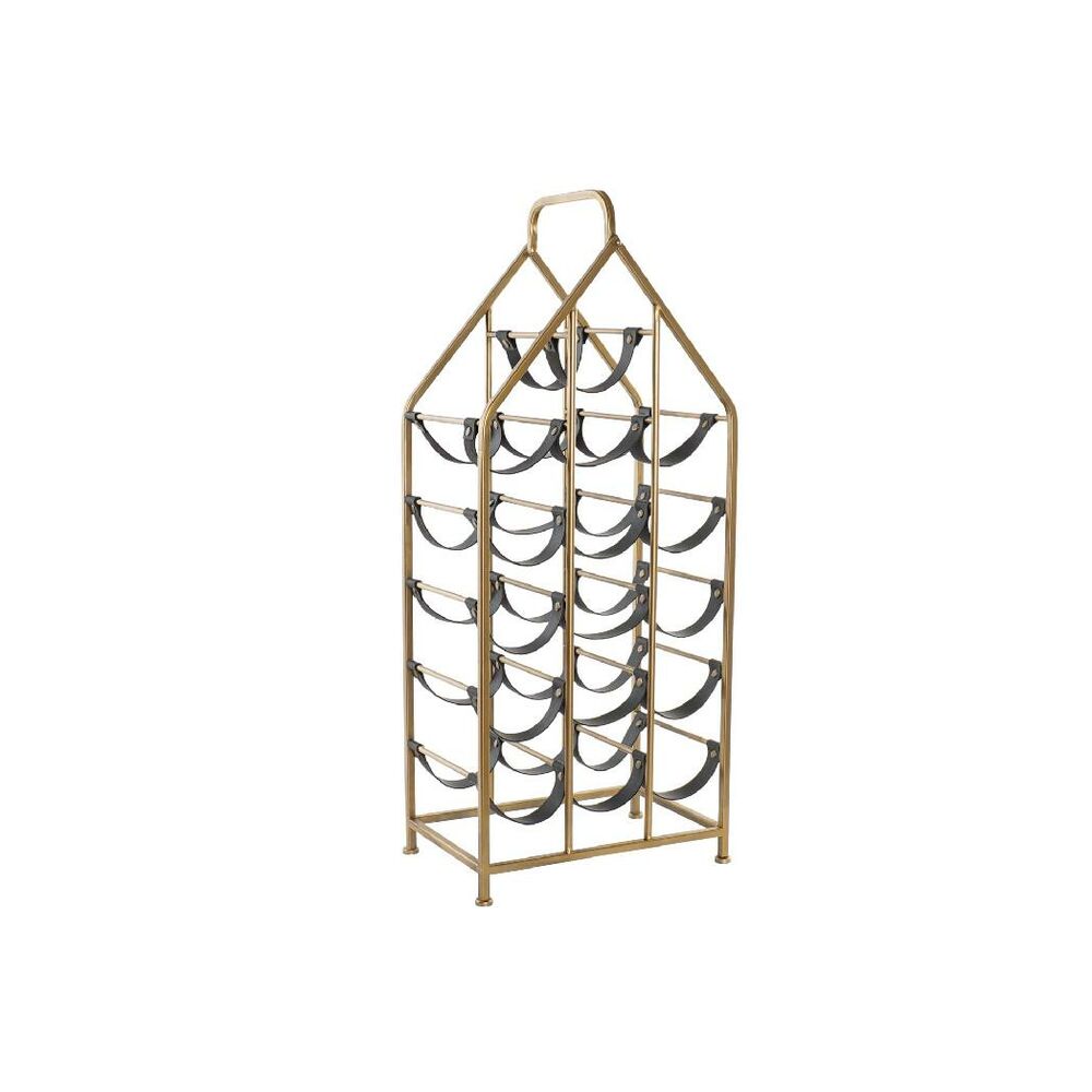 Bottle rack DKD Home Decor Black Golden Metal Polyurethane (37.5 x 24.5 x 82 cm)_1