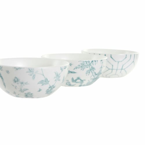 Sæt til appetizere DKD Home Decor Porcelæn Akacie (30 x 9.5 x 1.3 cm) (9,5 x 9,5 x 4 cm)_3