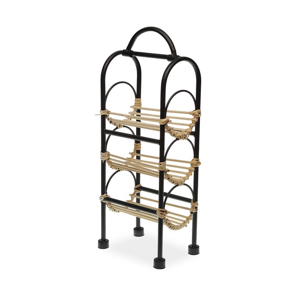 Round Bottle Rack Metal MDF Wood (18 x 12 x 43,5 cm)_1