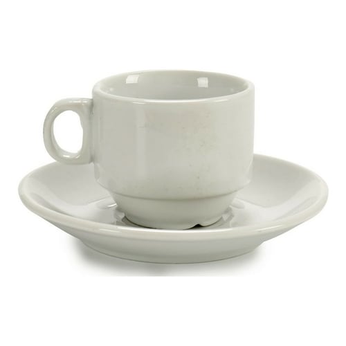 Dele kaffekopsæt Porcelæn (11,8 x 1,6 x 11,8 cm) (12 Dele)_2