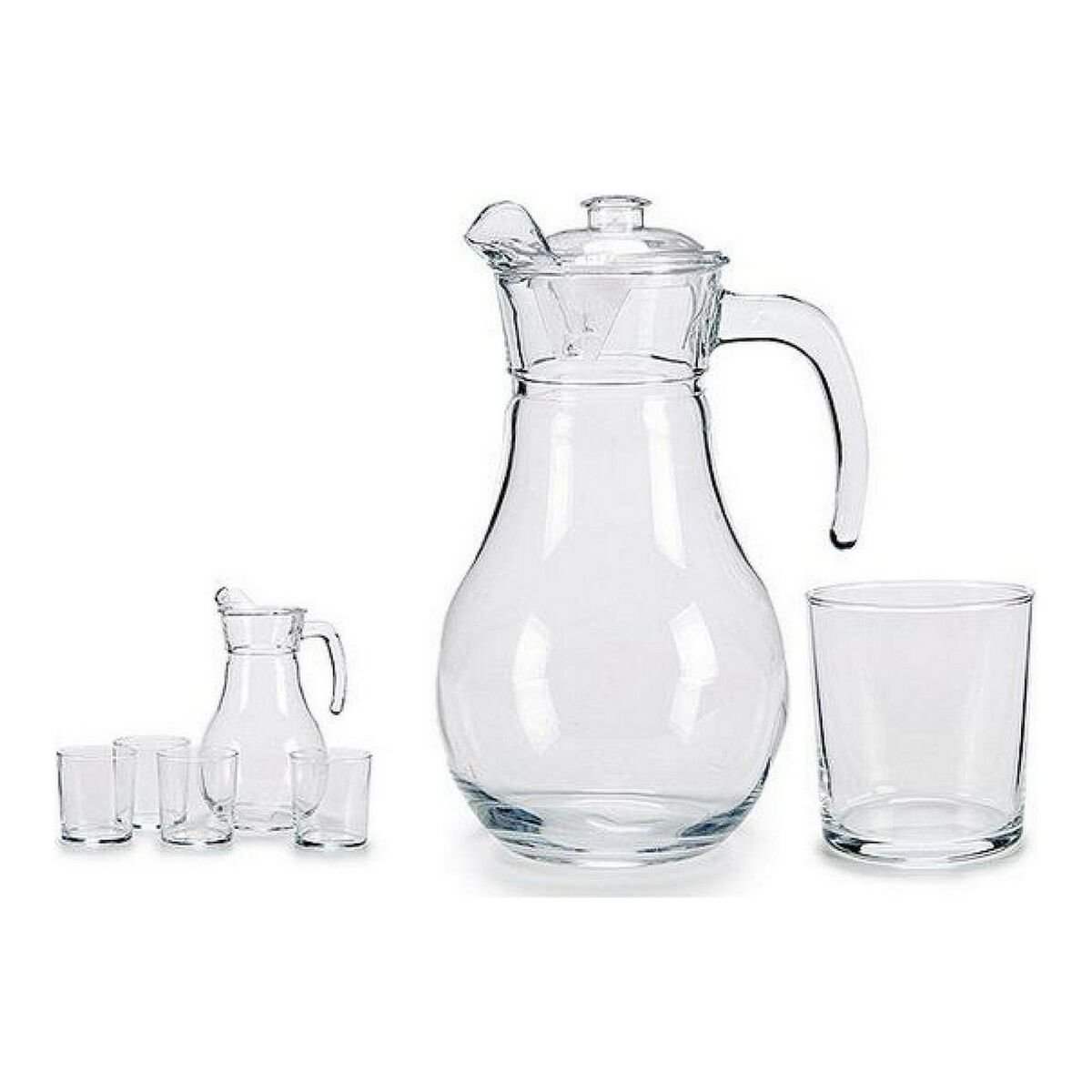 Set of glasses Vivalto Jug 5 pcs Transparent Glass Crystal 4 x (40 cl) / 1 x (1,8 l)_2
