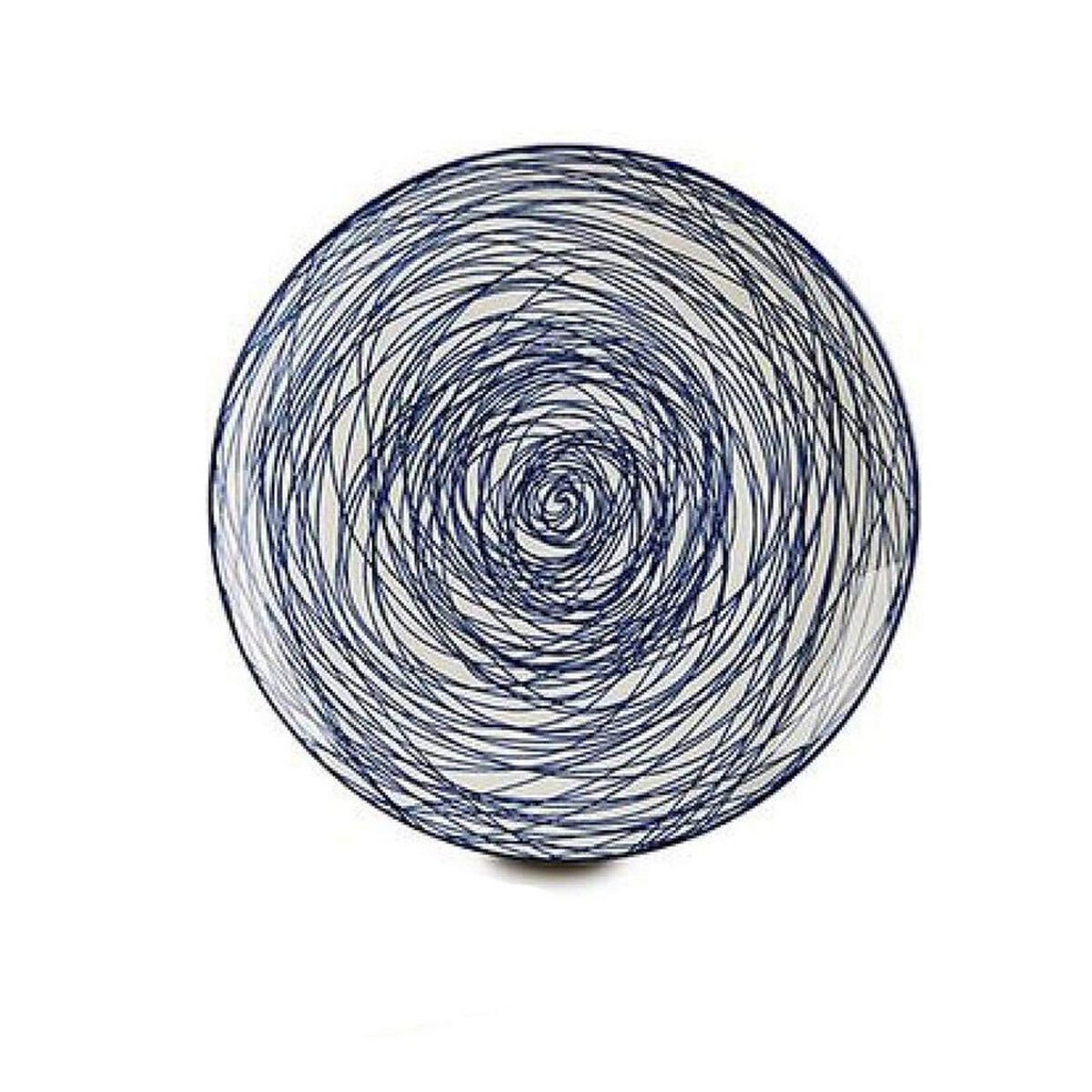 Flat plate Ø 24 cm Blue Porcelain Blue / White_8
