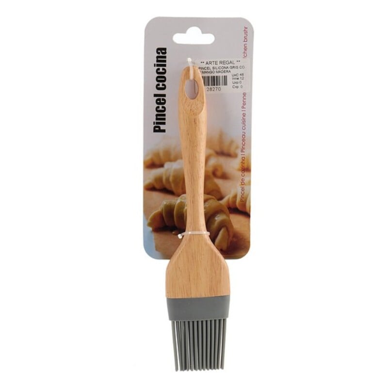 Kitchen Brush Grey Silicone Wood (1,5 x 22 x 4,7 cm)_5