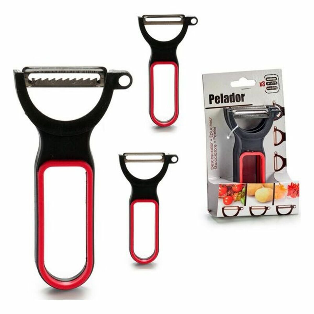 Peeler Knife Set Steel polypropylene Plastic (3 pcs)_1