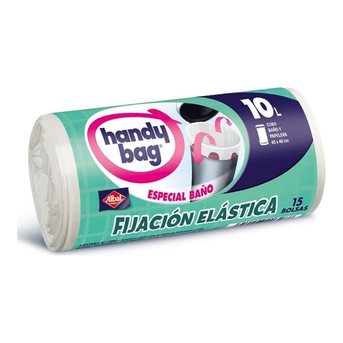 Affaldsposer Handy Bag Elastisk strop Toiletter (15 x 10 L)_1