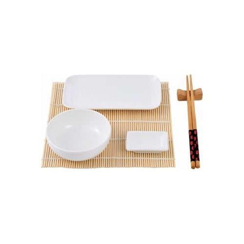 Sushi-sæt Masterpro Porcelæn Bambus (12 pcs)_1
