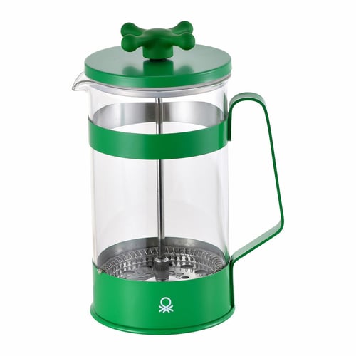 Kaffekande med stempel Benetton Grøn Borosilikatglas (600 ml)_1