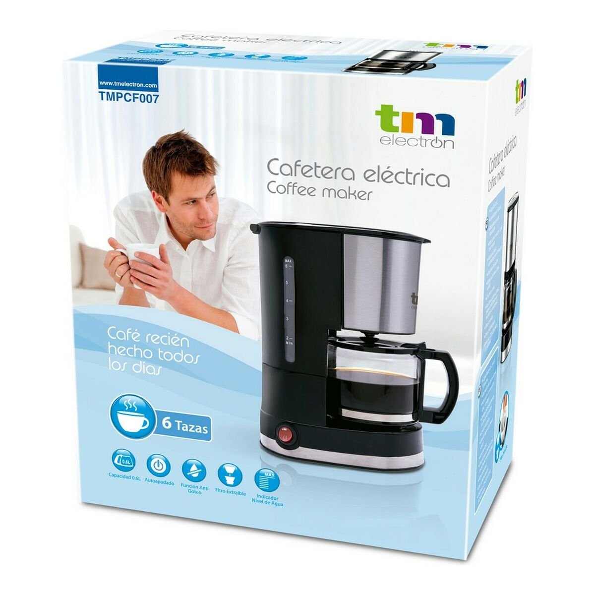 Drip Coffee Machine TM Electron 0,6 L 6 Cups_8
