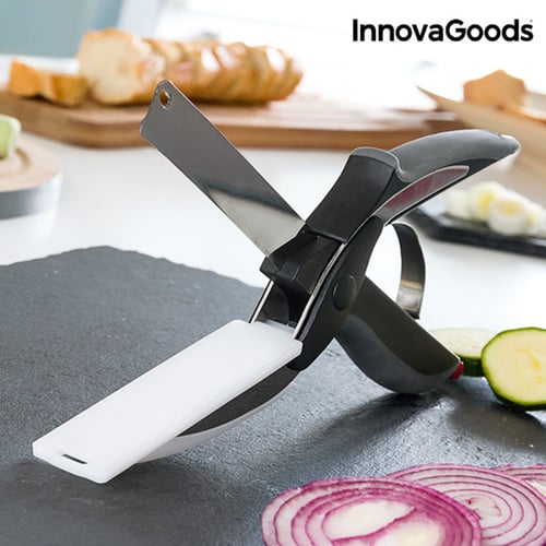 InnovaGoods Køkken Kniv-Saks Med Integreret Mini Skærebræt_13