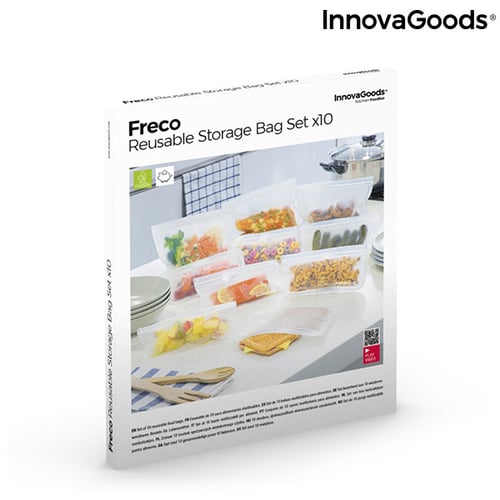 Sæt med genanvendelige poser til fødevarer Freco InnovaGoods 10 Dele_5