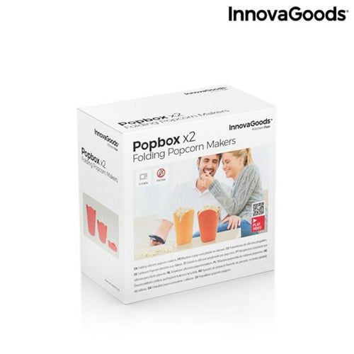 Sammenfoldelige silikone Popcorn Poppers Popbox InnovaGoods (Pakke med 2)_8
