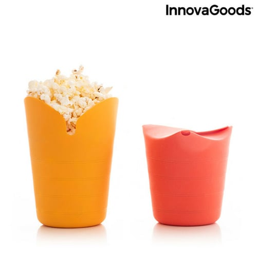 Sammenfoldelige silikone Popcorn Poppers Popbox InnovaGoods (Pakke med 2)_16