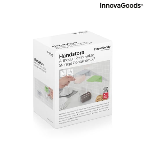 Aftagelige selvklæbende køkkenbeholdere Handstore InnovaGoods Pakke med 2 stk_4