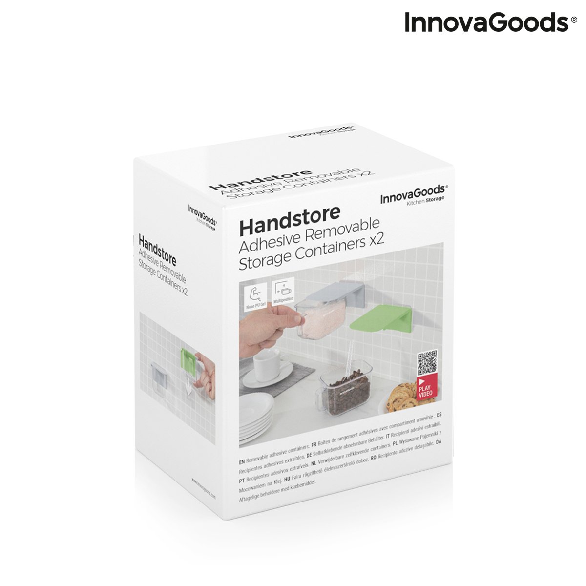 Removable Adhesive Kitchen Containers Handstore InnovaGoods Pack of 2 units_5
