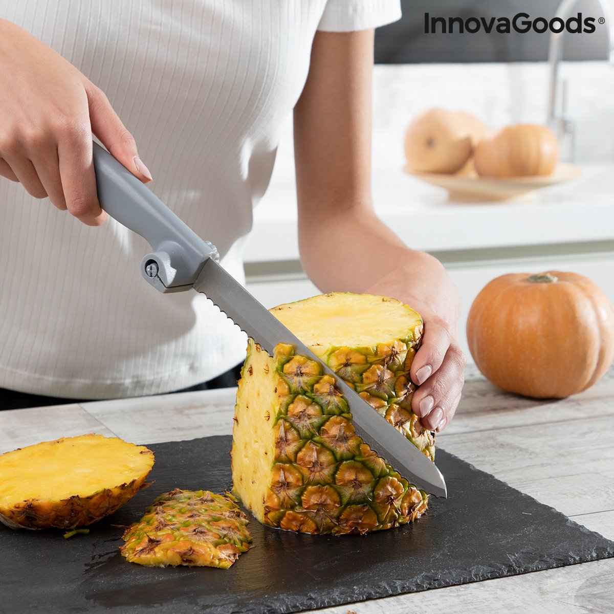 Bread Knife with Adjustable Cutting Guide Kutway InnovaGoods_36