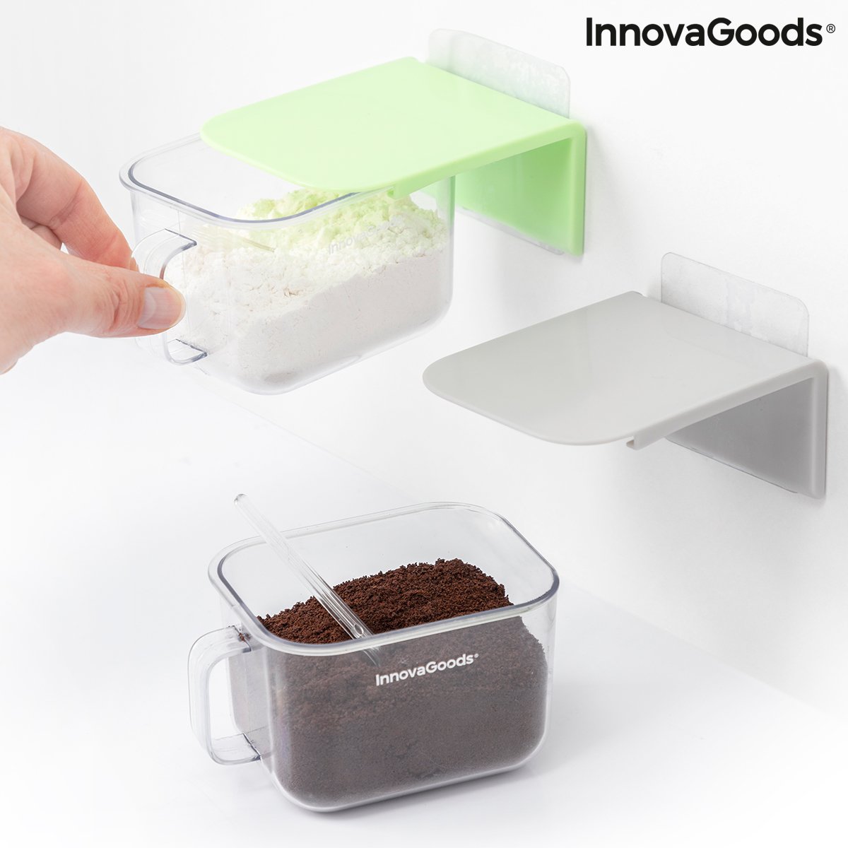 Removable Adhesive Kitchen Containers Handstore InnovaGoods Pack of 2 units_33