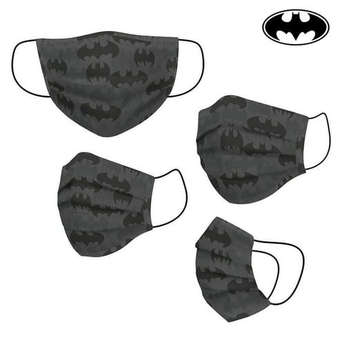 Genanvendelig stof hygiejnemaske Batman Børns Grå_1