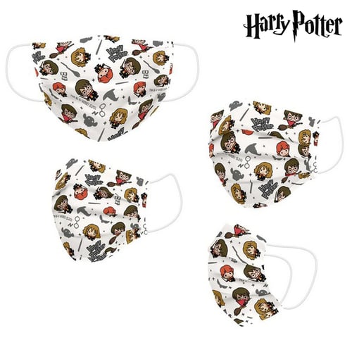 Gjenbrukbar stoff sanitær maske Harry Potter Beige - picture