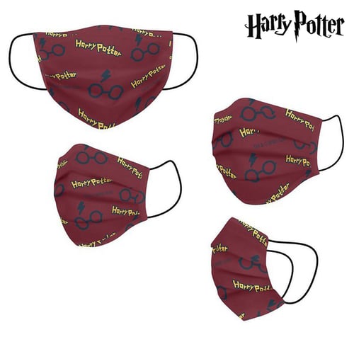 Genanvendelig stof hygiejnemaske Harry Potter Børns Rød_0
