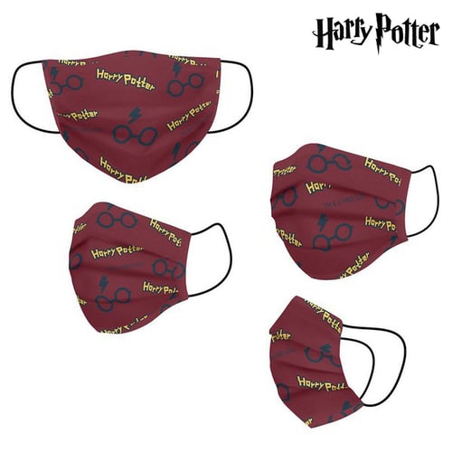 Genanvendelig stof hygiejnemaske Harry Potter Voksen Rød_1