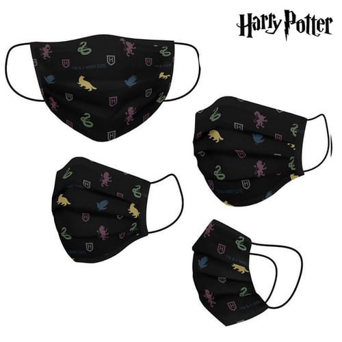 Genanvendelig stof hygiejnemaske Harry Potter Voksen Sort_1