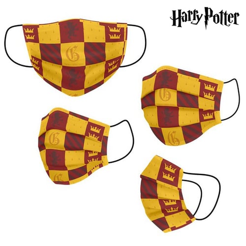 Genanvendelig stof hygiejnemaske Harry Potter Børns Gul - picture