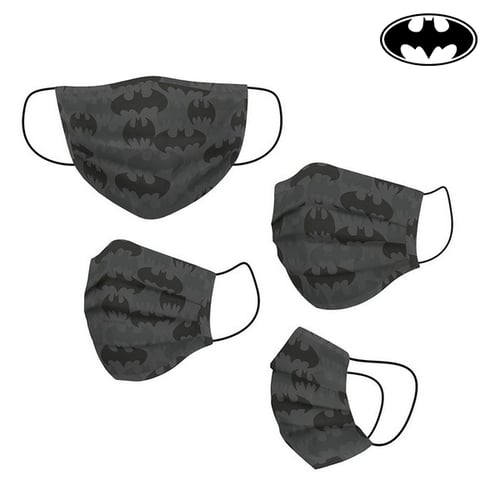 Genanvendelig stof hygiejnemaske Batman Voksen Grå_1