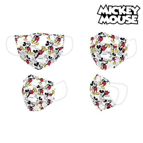 Hygiejnisk maske Mickey Mouse + 11 år Hvid_1