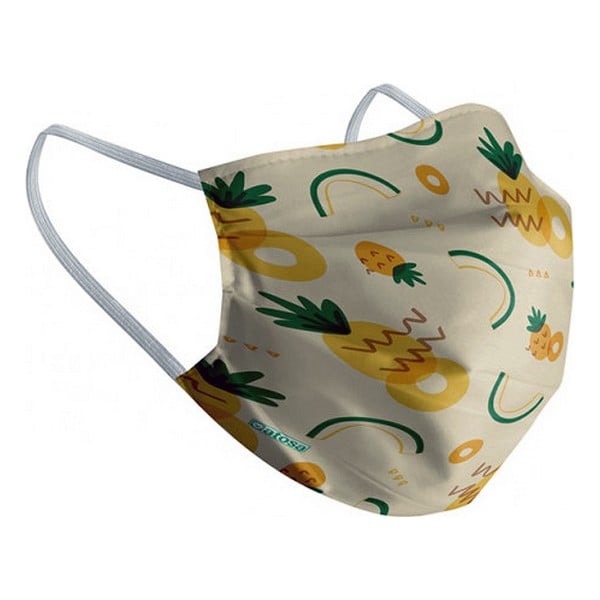Hygienic Reusable Fabric Mask 10-12 Years Pineapple_1