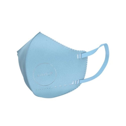 Genanvendelig stof hygiejnemaske AirPop (4 uds), Blå_2