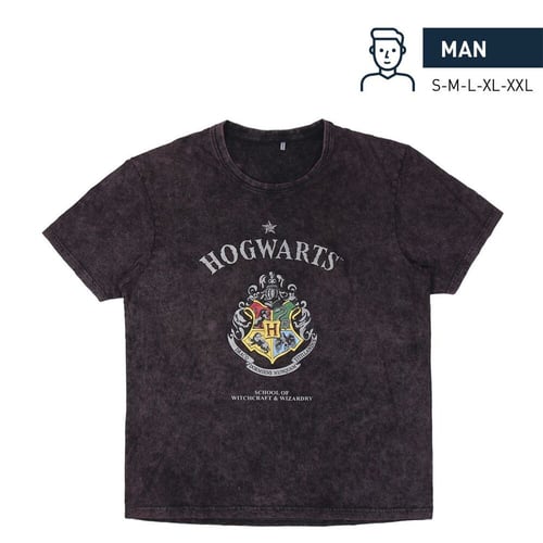 Kortærmet T-shirt til Mænd Harry Potter Mørkegrå_1