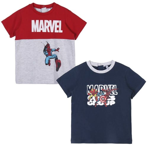 Børne Kortærmet T-shirt Marvel 2 enheder - picture